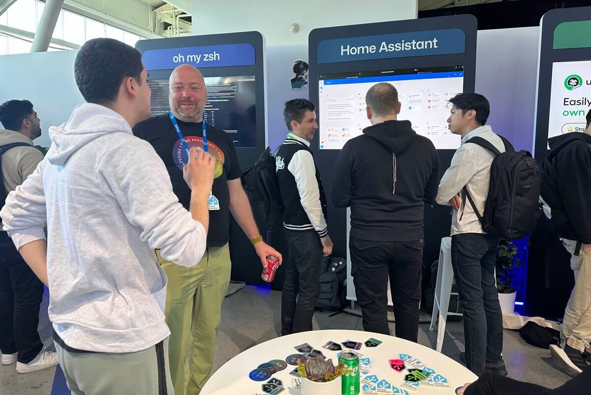 Our booth in the Open Source Zone