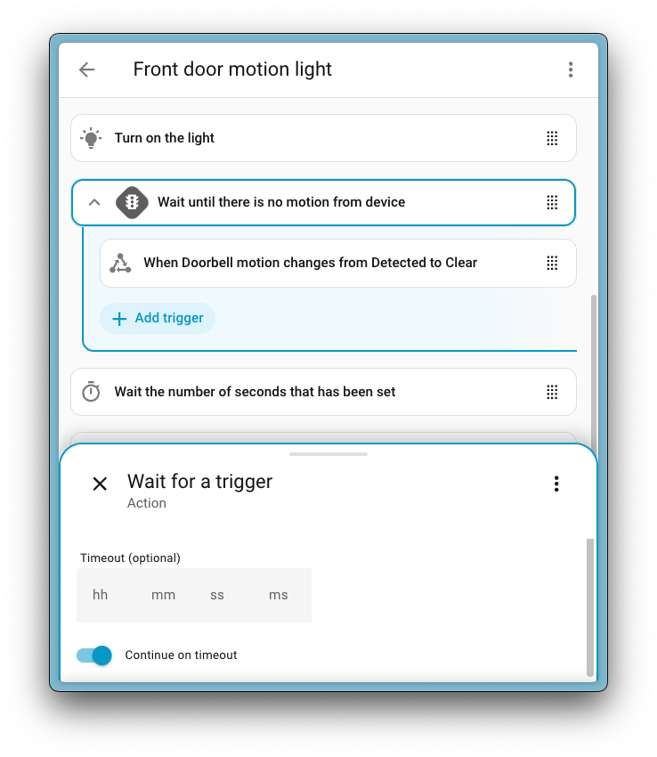 Screenshot showing how on a smaller screen device a sheet is shown from the bottom of the page.
