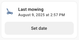 Screenshot of the tile card with the date feature